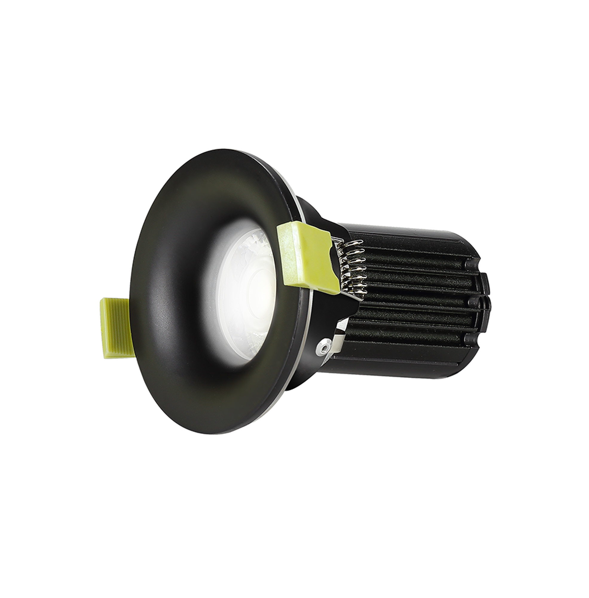 Bruve 9 Tridonic powered 9W 3000K 700lm 36° LED Engine,250mA , CRI>90 LED Engine Matt Black Fixed Round Recessed Downlight, Inner Glass cover, IP65 DM201465  Dlux Bruve 9 IP65
